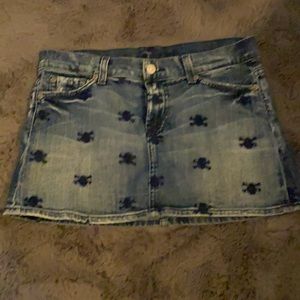 7 for All Man Kind Denim Skirt